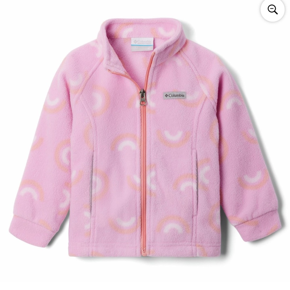 Benton Springs Columbia Pink rainbow Fleece Jacket